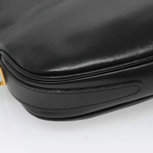 BALLY Shoulder Bag Leather Black Auth - Picture 12 of 16